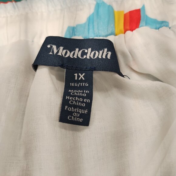 Modcloth Rainbow Skater Skirt 1X - Picture 3 of 3